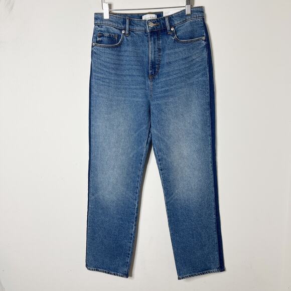 Loft Women's The Straight Jeans 26/2 High Rise 2 Tone Med Wash Denim Relaxed Mom - Picture 3 of 12